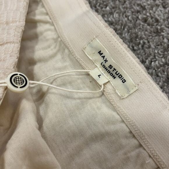 Max Studio $128 Elastic Waist Long Flowy Boho Cotton Maxi Skirt Large NWT - Picture 10 of 16